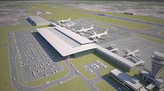 an artist's rendering of the new airport