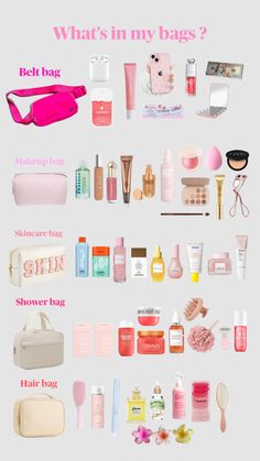 What’s in my bags ? ✨💕 What’s In Your Bag, What To Put In Your Purse, Whats In Your Bag, Dior Skincare, Girly Christmas Gifts, Everyday Bag Essentials, Girly Christmas, Strawberry Hair, My Bags