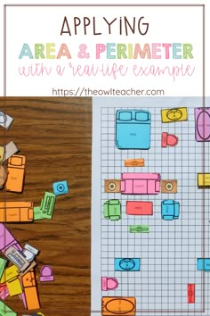 an area and perimeter activity for kids to play on the floor with their own name