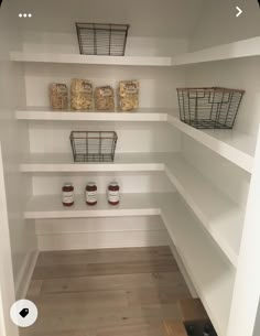 the pantry is clean and ready for us to put in their new home or office