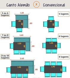 the diagram shows how to arrange and place furniture in an arrangement with numbers on each side