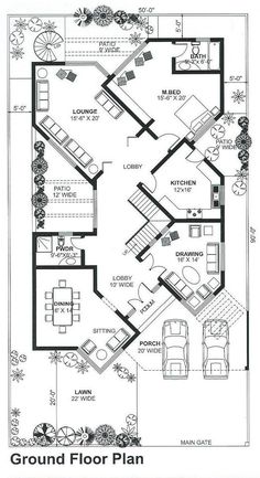 the ground plan for a house