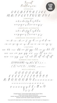 an old fashioned script with cursive writing on it