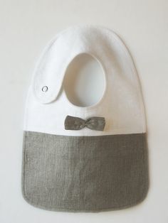 a bib with a bow tie on it