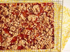 This is one of the world's most forgiving desserts, and it's always a crowd-pleaser. The streusel acts as a crumbly press-in crust as well as a topping. Fruit Bars Recipe, Apple Crumb Bars, Raspberry Crumb Bars, Apricot Bars, Magic Bars Recipe, Easy Dessert Bars, Jam Bars, Blueberry Crumble Bars, Peanut Butter Chocolate Bars