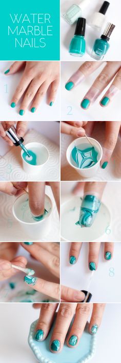 Marble Nails Tutorial, Water Marble Nail Art, Tooth Pick, Water Marble Nails, Makeup Tip, Water Marbling, Marble Nail Designs, Water Marble, Nail Techniques