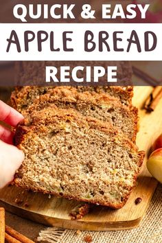 this quick and easy apple bread recipe is the perfect way to start your day off right now