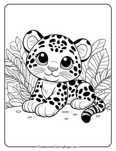 Jaguar Animal Coloring Pages Zoo Animal Coloring Pages, Fun Coloring Pages, Free Coloring Pages For Kids, Valentine Coloring Pages, Kids Animals, Free Coloring Sheets