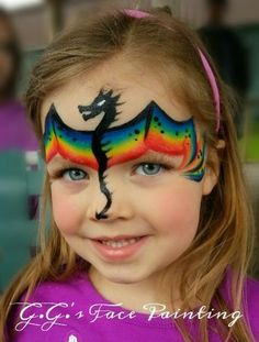 Dragon Makeup Look Easy, Dragon Face Makeup Halloween, Dragon Face Paint Easy, Simple Dragon Face Paint, Face Paint Dragon, Animals Face Painting, Animal Face Paint, Kids Dragon Face Paint, Dragon Face Paint