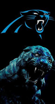 an image of a black panther with blue paint on it's face and mouth