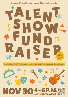 the talent show fund raiser poster