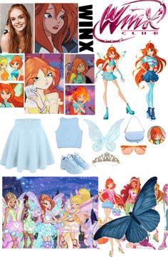 the winx and winx character collage is shown