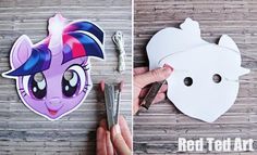 someone cutting out a cutout of a pony with scissors