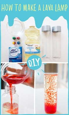 how to make a lava lamp for kids and adults - step by step instructions on how to make a lava lamp