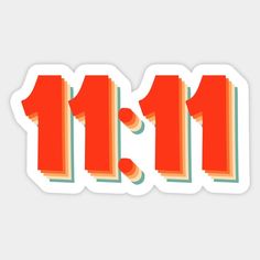 an image of the number 11 in pixel art style sticker on a white background