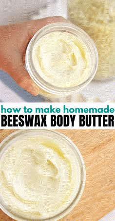 Beeswax Body Butter, Homemade Skincare Products, Diy Whipped Body Butter, Body Butter Recipe Homemade, Diy Body Butter Recipes, Diy Body Lotion, Homemade Body Lotion