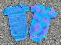 Handmade baby bodysuit tie dye onesies- Pack of 2- Size 3-6 months- Gerber brand  All orders come with free stickers! Free Stickers, Handmade Baby, 6 Months, 2 Pack, Tie Dye