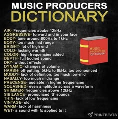 Music Production Tips Artist Management Music, Frequency Chart, Music Production Tips, Music Hacks, Writing Songs Inspiration, Music Basics, Music Terms, Music Engineers, Learn Music Theory