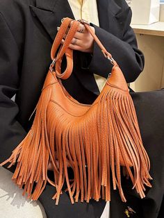 BirdinBag - Fashionable Fringed Hobo Bag for Stylish Decor Enthusiasts Trendy Fringe Bags For Shopping, Trendy Fall Bags With Fringe, Trendy Fringe Bags For Fall, Everyday Bucket Bag With Fringe, Everyday Fringe Bucket Bag, Everyday Use Bag With Fringe, Trendy Fringe Shoulder Bag For Shopping, Fringe Bucket Bag For Shopping, Fringe Shoulder Bag For Fall