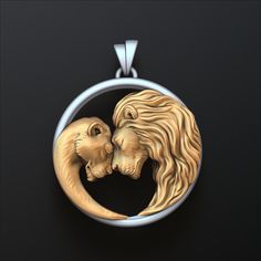 Lion Lioness, Black Opal Jewelry, Jewelry Rings Unique, 3d Pendant, Men's Brooch, Lion And Lioness, Antique Necklaces Design, Blouse Design Images