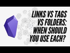 an image with the words links versus tags vs folders when should you use each?