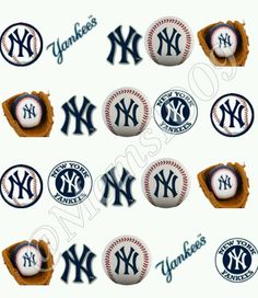 MLB NY Yankees ail Art Water Transfer decal! Free Shipping !! Baseball nail art