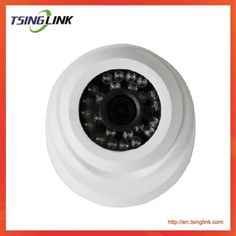 an image of a white security camera with the words tsinglink on it and red background