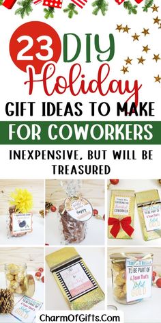 the 25 diy holiday gift ideas to make for coworkers are easy and fun