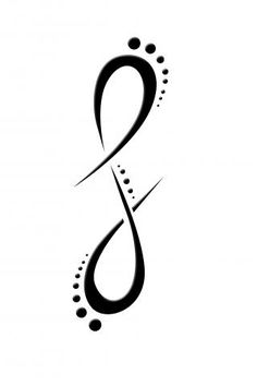 a black and white image of a treble with dots in the shape of a treble