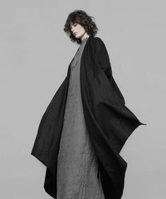 Japanese Avant Garde Linen Kimono Style Wrap Dress Lagenlook Cocoon Duster Coat | eBay Japanese Avant Garde, Nomad Fashion, Style Wrap Dress, Strega Fashion, Dystopian Fashion, Sick Clothes, Lagenlook Clothing, Linen Kimono, Kimono Coat