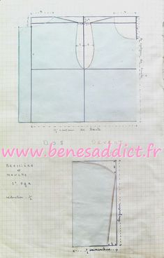 an image of a paper cutting pattern for a top and bottom part, with the measurements shown