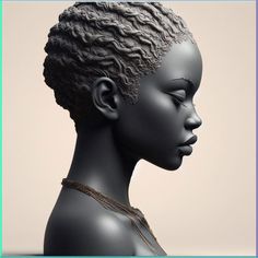 a black mannequin head with braids on it