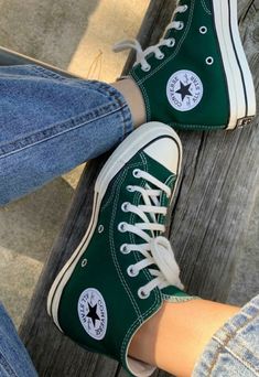 Boty Converse, Green Converse, Fresh Shoes, Aesthetic Shoes, Swag Shoes, Mode Inspo