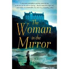 the woman in the mirror book cover with an image of a person standing on rocks