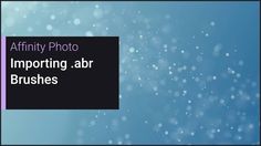 the words, affinity photo are in front of a blurry blue background