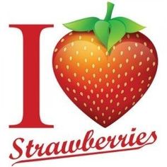 i love strawberryberries with green leaves on it