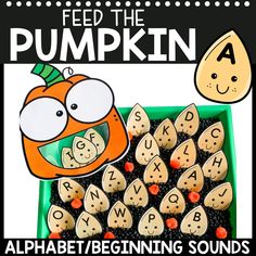 a pumpkin themed alphabet beginning sounds game