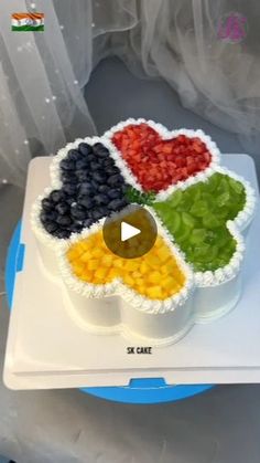 there is a cake made to look like fruit