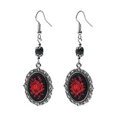 Mexican Accessories Women, Goth Wedding Accessories, Romantic Goth Accessories, Lantern Jewelry, Black And Red Jewelry, Homecoming Accessories, Celebration Graduation, Funny Prom, Earrings Goth