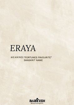 the front cover of eraya meaning, fortunes, pudurite and sanki name