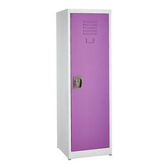 a white and purple locker on a white background