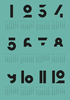 an arabic calendar with numbers and symbols in black on a teal green background for the year 2013