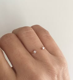 Mini diamond cuff Ring, open diamond Stacking ring, Simple diamond ring, diamond open band, small diamond cuff ring, dainty gold band Minimal Vanity, Dainty Gold Band, Bff Rings, Diamond Cuff Ring, Cute Promise Rings, Simple Diamond Ring, Small Diamond Rings, Single Stone Ring, Ring Spacer