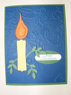 a birthday card with a candle on it