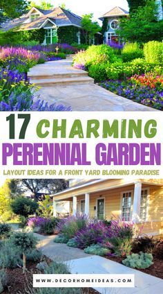 All Year Round Landscaping, Year Round Color Landscaping, Colorful Perennial Garden, Preannual Flowers Front Yards, Front Yard Flower Garden Ideas, Front Yard Landscaping Design Layout Curb Appeal, Year Round Plants Front Yards, Perennial Garden Layout, Perennial Garden Ideas Front Yards