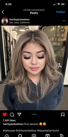 Full Light Brown Highlights, Shoulder Length Highlights, Ash Brown Hair With Caramel Highlights, Hair Color Ideas Brown Eyes, Fall Blonde Balayage Honey, Solid Hair Color, Creamy Brunette, Blonde Hair On Brown Skin, Short Light Brown Hair