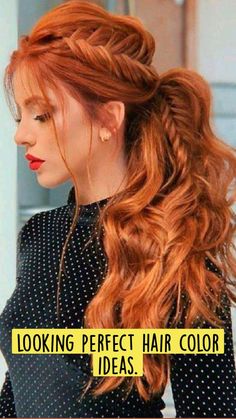 Wavy Ponytail, Dp Stylish, Braided Ponytail Hairstyles, Long Red Hair, Auburn Hair, Red Hair Color, Long Red