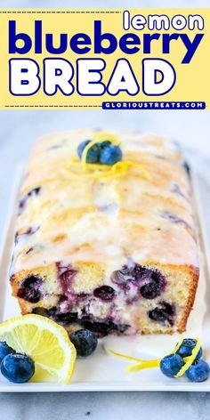 This best lemon blueberry bread is perfect for your Mother's Day brunch ideas! It's an easy, quick bread recipe that produces a perfectly moist, flavorful, and delicious loaf of bread! This bread is sure to be a new favorite! Try it! Cake Mix Blueberry Bread, Blueberry Quick Bread Recipes, Breakfast Loaf Bread, Blueberry Loaf Bread, Lemon Blueberry Loaf Cake, Lemon Blueberry Bread Recipe, Winter Breakfast Ideas, Bread Dessert Recipes, Easy Blueberry Bread