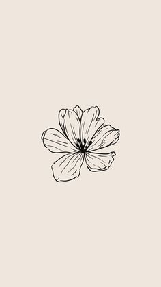 a black and white drawing of a flower on a beige background with the words, i love