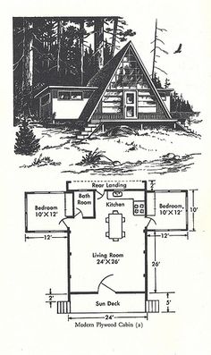 the floor plan for a log cabin